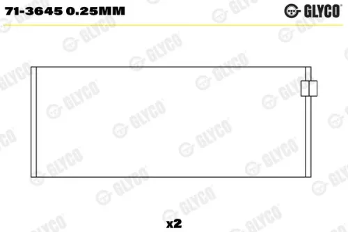 GLYCO Connecting Rod Bearing (71-3645 0.25mm)