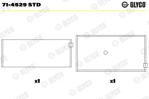 GLYCO Connecting Rod Bearing (71-4529 STD)