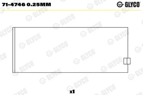 GLYCO Connecting Rod Bearing (71-4746 0.25mm)
