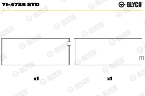 GLYCO Connecting Rod Bearing (71-4785 STD)