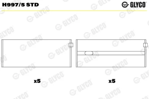 GLYCO Crankshaft Bearing (H997/5 STD)