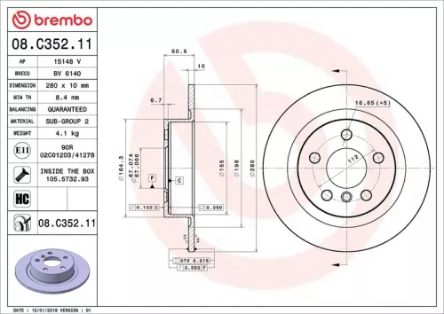 BREMBO Brake Disc (08.C352.11)