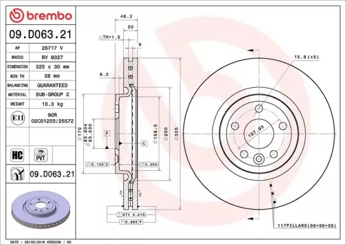BREMBO Brake Disc (09.D063.21)