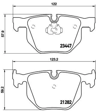 BREMBO Brake Pad Set, disc brake (P 06 029)