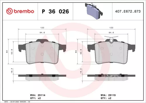 Brake Pad Set, disc brake