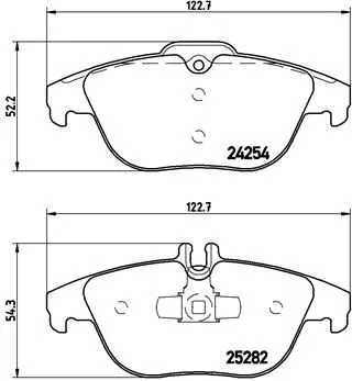 BREMBO Brake Pad Set, disc brake (P 50 104)
