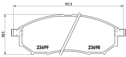 BREMBO Brake Pad Set, disc brake (P 56 058)