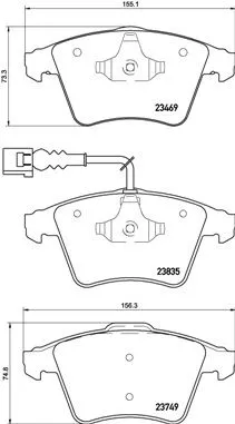 BREMBO Brake Pad Set, disc brake (P 85 149)