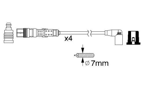 BOSCH Ignition Cable Kit (0986356346)