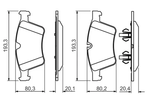 BOSCH Brake Pad Set, disc brake (0986494427)