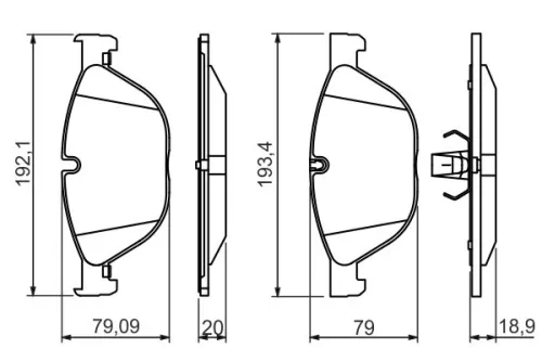 BOSCH Brake Pad Set, disc brake (0986494429)