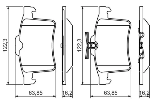 BOSCH Brake Pad Set, disc brake (0 986 494 480)