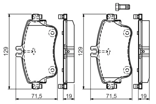 BOSCH Brake Pad Set, disc brake (0986494663)