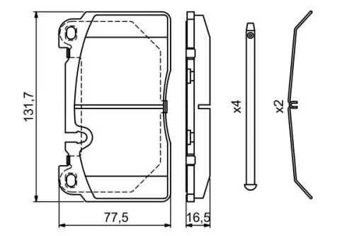BOSCH Brake Pad Set, disc brake (0986494694)