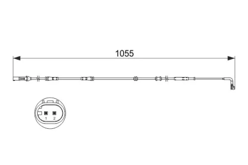 BOSCH Warning Contact, brake pad wear (1 987 473 507)