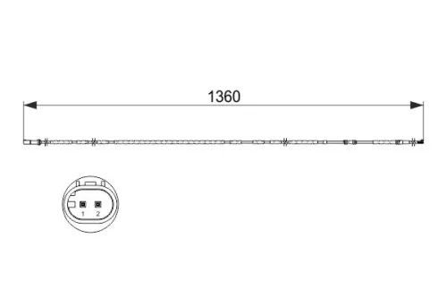 BOSCH Warning Contact, brake pad wear (1 987 473 518)