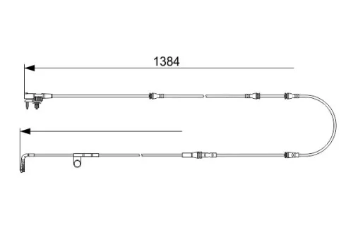 BOSCH Warning Contact, brake pad wear (1 987 473 582)
