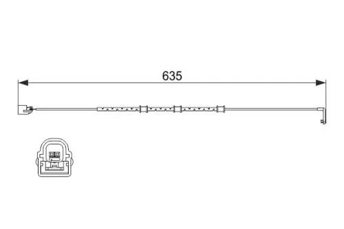 BOSCH Warning Contact, brake pad wear (1 987 474 515)