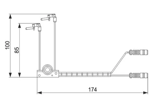 BOSCH Warning Contact, brake pad wear (1 987 474 584)