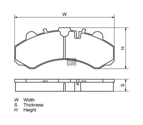 DT Spare Parts Brake Pad Set, disc brake (3.96408)