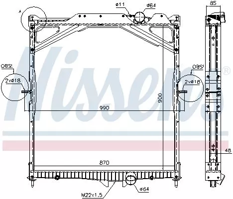 NISSENS Radiator, engine cooling (65467A)