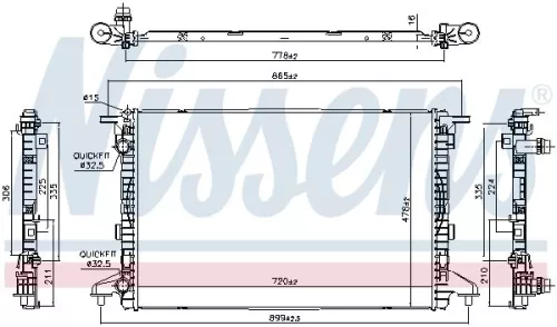 NISSENS Radiator, engine cooling (606463)