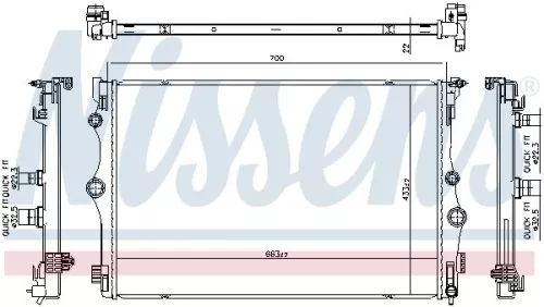 NISSENS Radiator, engine cooling (606815)