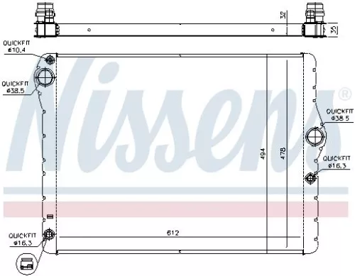 NISSENS Radiator, engine cooling (60779)