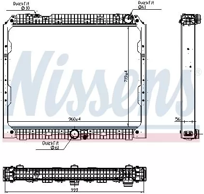NISSENS Radiator, engine cooling (627002)