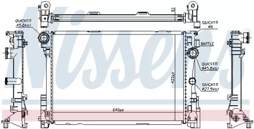 NISSENS Radiator, engine cooling (627012)