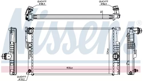 NISSENS Radiator, engine cooling (60815)