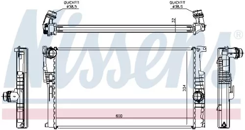 NISSENS Radiator, engine cooling (60816)