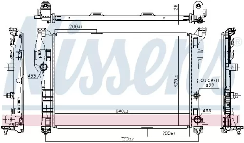 NISSENS Radiator, engine cooling (627044)