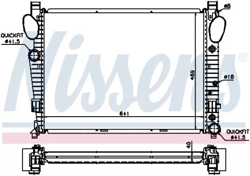 NISSENS Radiator, engine cooling (62547A)