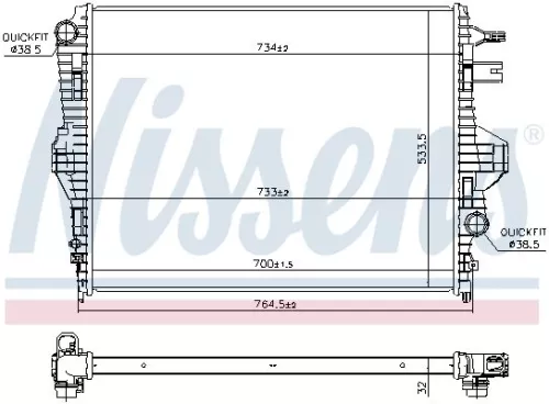 NISSENS Radiator, engine cooling (65297)