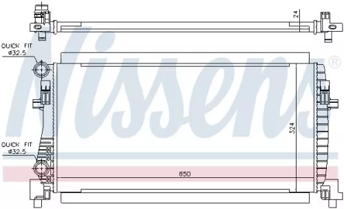 NISSENS Radiator, engine cooling (65317)