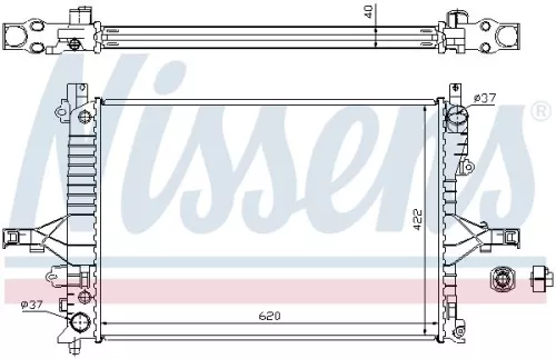 NISSENS Radiator, engine cooling (65553A)