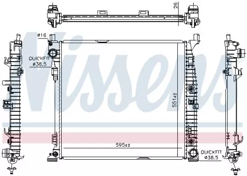 NISSENS Radiator, engine cooling (67188)