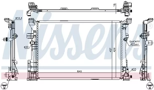 NISSENS Radiator, engine cooling (67186)