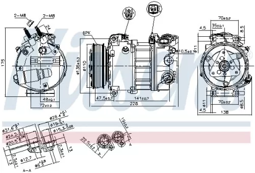 NISSENS Compressor, air conditioning (890124)