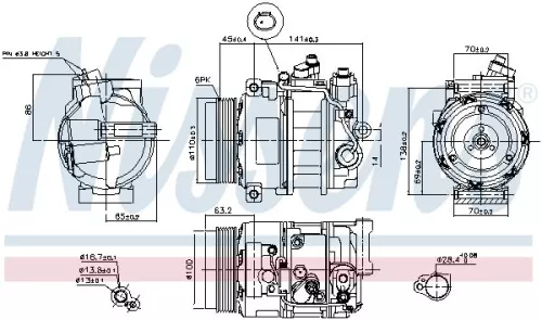 NISSENS Compressor, air conditioning (890634)