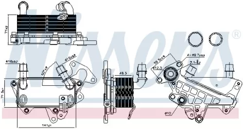 NISSENS Oil Cooler, automatic transmission (90732)