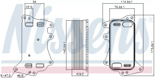 NISSENS Oil Cooler, automatic transmission (90903)