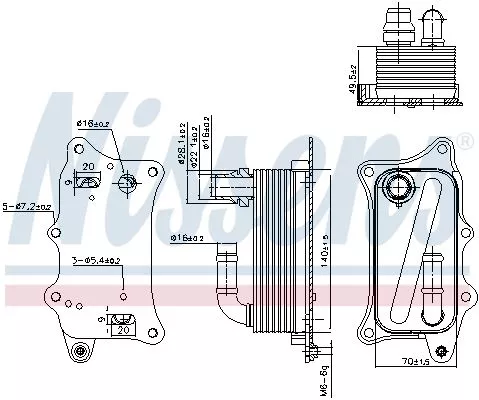 NISSENS Oil Cooler, engine oil (90918)