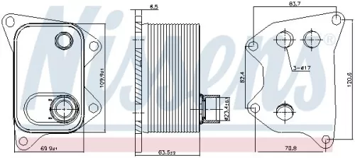 NISSENS Oil Cooler, engine oil (90994)