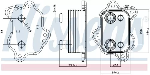 NISSENS Oil Cooler, engine oil (91150)
