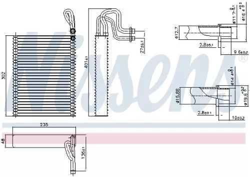 NISSENS Evaporator, air conditioning (92351)