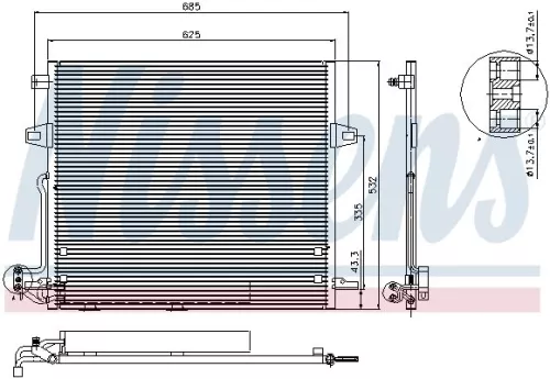 NISSENS Condenser, air conditioning (940066)