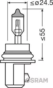 OSRAM Bulb, cornering light (9007)