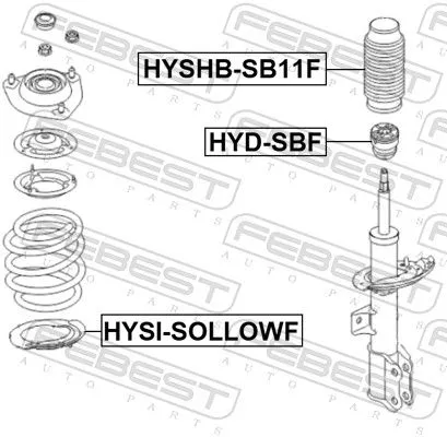 FEBEST Protective Cap/Bellow, shock absorber (HYSHB-SB11F)